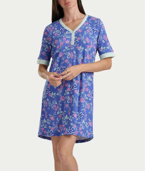 Elbow Sleeve Knit Sleep Shirt: undefined