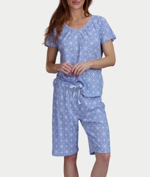 Bermuda Henley Knit Short Set: undefined