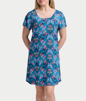 KN Cool Square Neck Knit Sleep Shirt: undefined