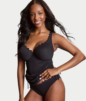 Spirit Selena Plunge Underwire Tankini Swim Top: undefined