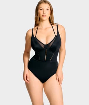 The Slimming Underwire One-Piece: undefined