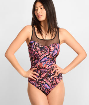 Retro Butterfly Frascati Slimming One-Piece: default