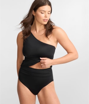 The Slimming Grecian Tankini Top: undefined