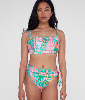 Square Neck Underwire Bralette Bikini Top: undefined