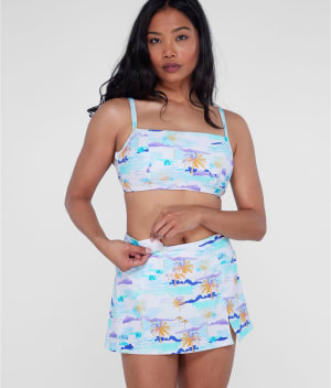 Square Neck Underwire Bralette Bikini Top: undefined