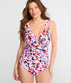 Tie Front Underwire One-Piece: undefined