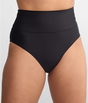 High-Waist Fold-Over Bikini Bottom: undefined