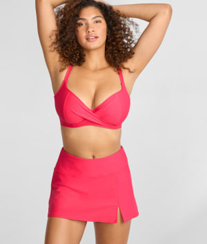 High-Waist Skirted Bikini Bottom: undefined