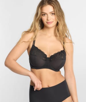 Unlined Side Support Bra: undefined