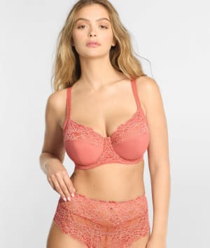 Unlined Side Support Bra: undefined