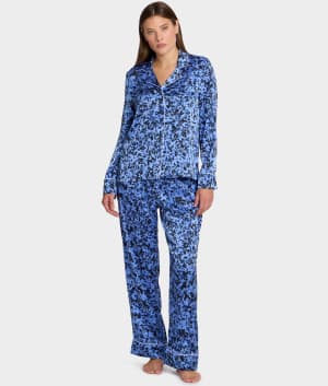 The Washed Satin Pajama Set: undefined