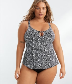Plus Size Pebble Cove Tankini Top: undefined