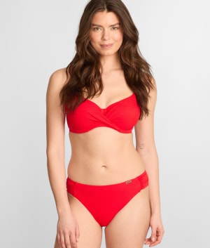 Ottawa Mid Rise Gathered Bikini Bottom: undefined