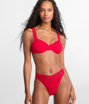 Signature Lace Original Rise Thong: undefined