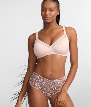 Signature Lace Printed Retro Thong: undefined