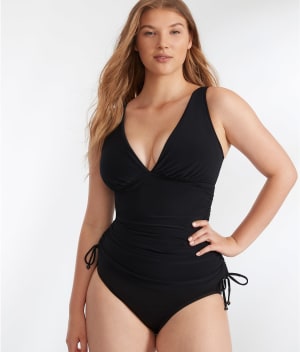 Dani Solids Plunge Tankini Top: undefined