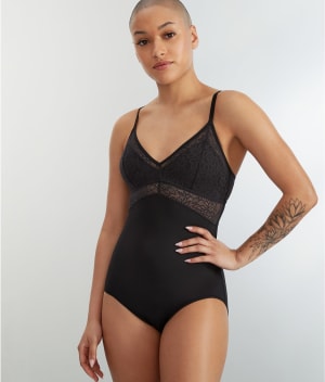 Tame Your Tummy Lace Firm Control Bodysuit: undefined