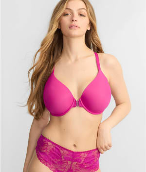 Calais Lace Front-Close Plunge Bra: undefined