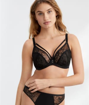 Yasmin Plunge Cage Bra: undefined