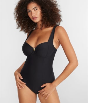 Marianna Underwire Balcony One-Piece Swimsuit: undefined