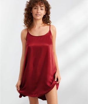 Allie Satin Chemise: undefined