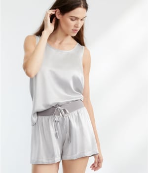 Mikel Satin Sleep Boxer Shorts: undefined