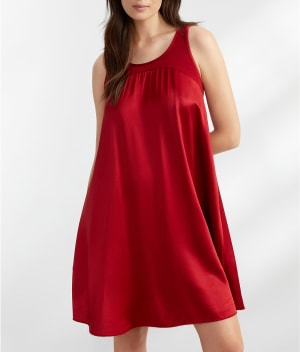 Lindsay Satin Nightgown: undefined