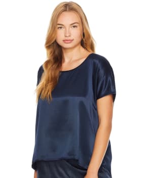 Roxxy Satin Lounge Top: undefined