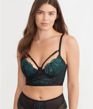 After Hours Cage Longline Bra: undefined