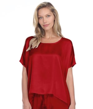 Roxxy Satin Lounge Top: undefined