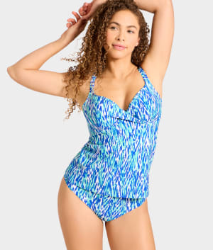 Underwire Wrap Tankini Top: undefined