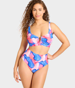 V Front Bralette Underwire Bikini Top: undefined