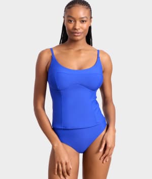Longline Underwire Tankini Top: undefined