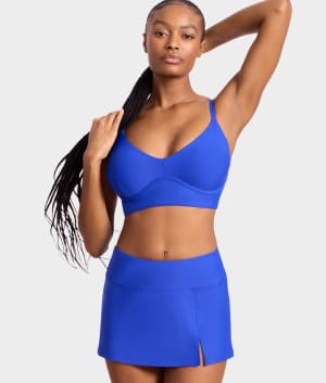 High-Waist Skirted Bikini Bottom: undefined