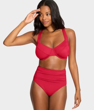 The Slimming High Leg Bikini Bottom: undefined