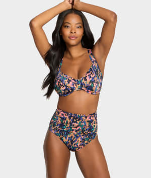 The Slimming High Leg Bikini Bottom: undefined