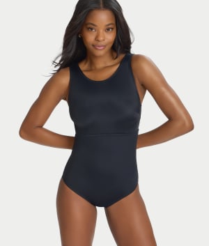 The Slimming High-Neck Underwire One-Piece: undefined