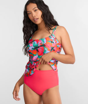 Capri Fold-Over High Waist Bikini Bottom: undefined