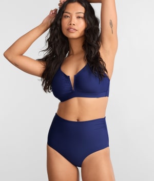 Capri Fold-Over High Waist Bikini Bottom: undefined
