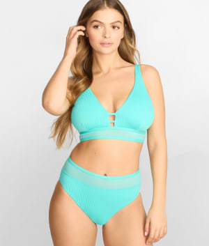 Printed Annie High-Waist Bikini Bottom: undefined