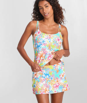 Printed Sporty Skirted Bikini Bottom: undefined