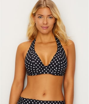 Printed Muse Halter Bikini Top: undefined