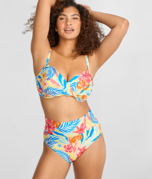 Printed Crossroads Underwire Bikini Top: undefined