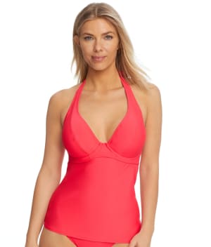 Muse Halter Underwire Tankini Top: undefined
