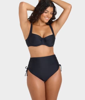 Signature Midi Gather Adjustable Bikini Bottom: undefined