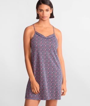 Floral Knit Chemise: undefined