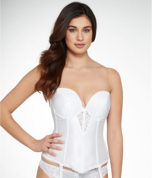 Strapless Plunge Backless Bustier: undefined